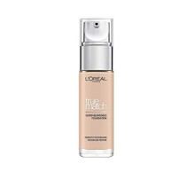 L'Oreal Paris True Match Liquid Foundation 0.5C Porcelain Rose, Skincare Infused with Hyaluronic Acid, Available in 40 Shades, SPF 17, 30 ml