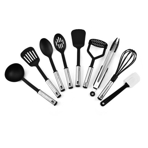 24Pcs Kitchen Silicone Cooking Set Non-stick Spatula Turner Black UK 2