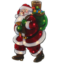 (Presents Santa Sign) Double-sided Xmas Silhouette Decoration Led Window Lights With Metallic Effect Christmas Lights