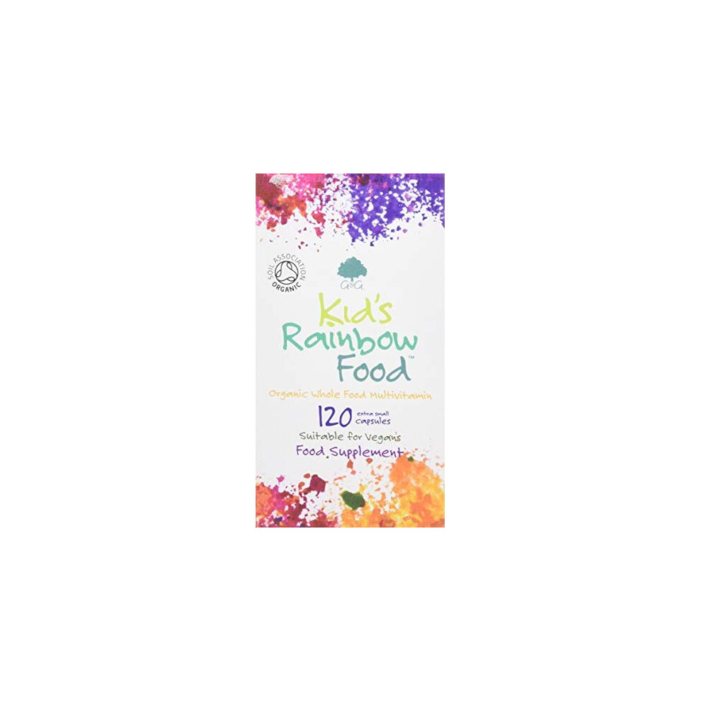 G&G Vitamins Kid's Rainbow Food - Organic Whole Food Multivitamin - 120 Vegan Capsules - Ideal for Children