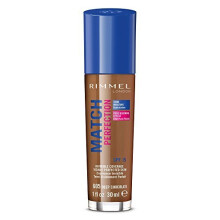 Rimmel London Match Perfection Foundation, Spf 20, 605 Deep Chocolate
