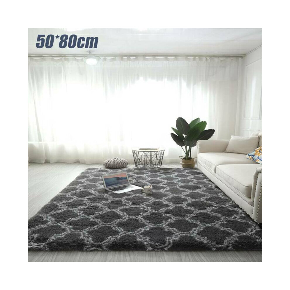 (Grey Background White Lantern, 50*80cm) Fluffy Rugs Anti-Slip Shaggy Rug Super Soft Carpet Mat Home Room Floor Decor HOT-image-OPC-P6DF5Q2-NEW