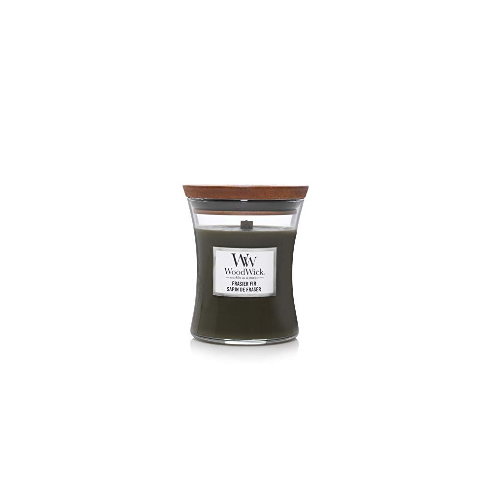 Woodwick Medium Hourglass Scented Candle | Frasier Fir | with Crackling Wick | Burn Time: Up to 60 Hours, Frasier Fir