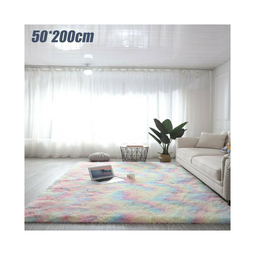 (Gradient Ramp, 50*200cm) Fluffy Rugs Anti-Slip Shaggy Rug Super Soft Carpet Mat Home Room Floor Decor HOT-image-OPC-P6DF5PY-NEW