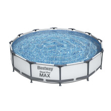 (12'X30") BestWay Steel Pro Frame Swimming Pool Set Round Above Ground With Filter Pump
