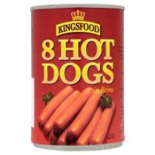 Kingsfood 8 Hot Dogs in Brine 400g (Drained Weight 184g) (12 x 400g)