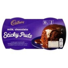 Cadbury Milk Chocolate Sticky Puds 2 x 95g (4 x 2x95g)