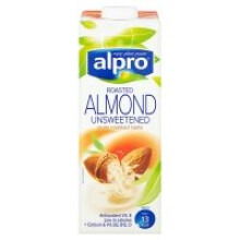 Alpro Roasted Almond Unsweetened U.H.T Milk 8x1L - Dairy Free, Lactose Free, Vegan, Vitamin E - Product Code 5.41119E+12