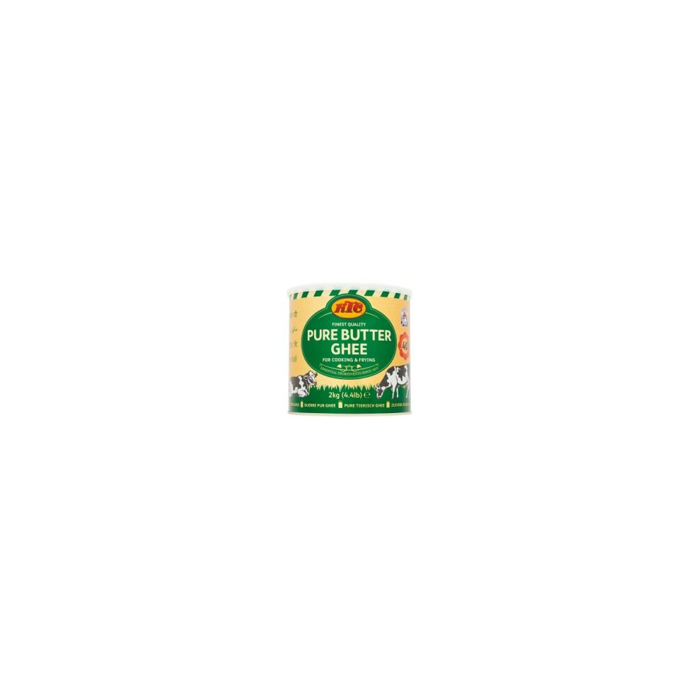 KTC Finest Quality Pure Butter Ghee Desi Dezi Ghee Frying Cooking 2kg Tin