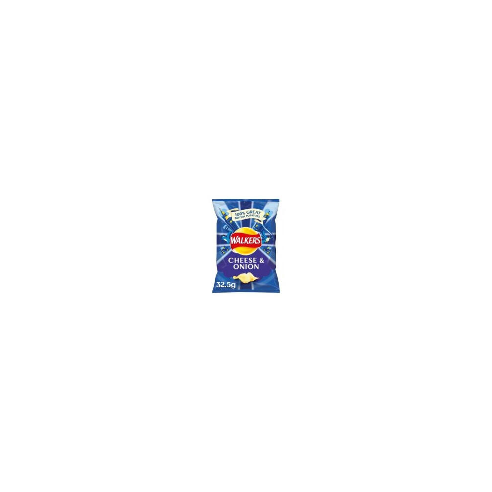 Walkers Cheese & Onion Crisps 32.5G (32 X 32.5G)