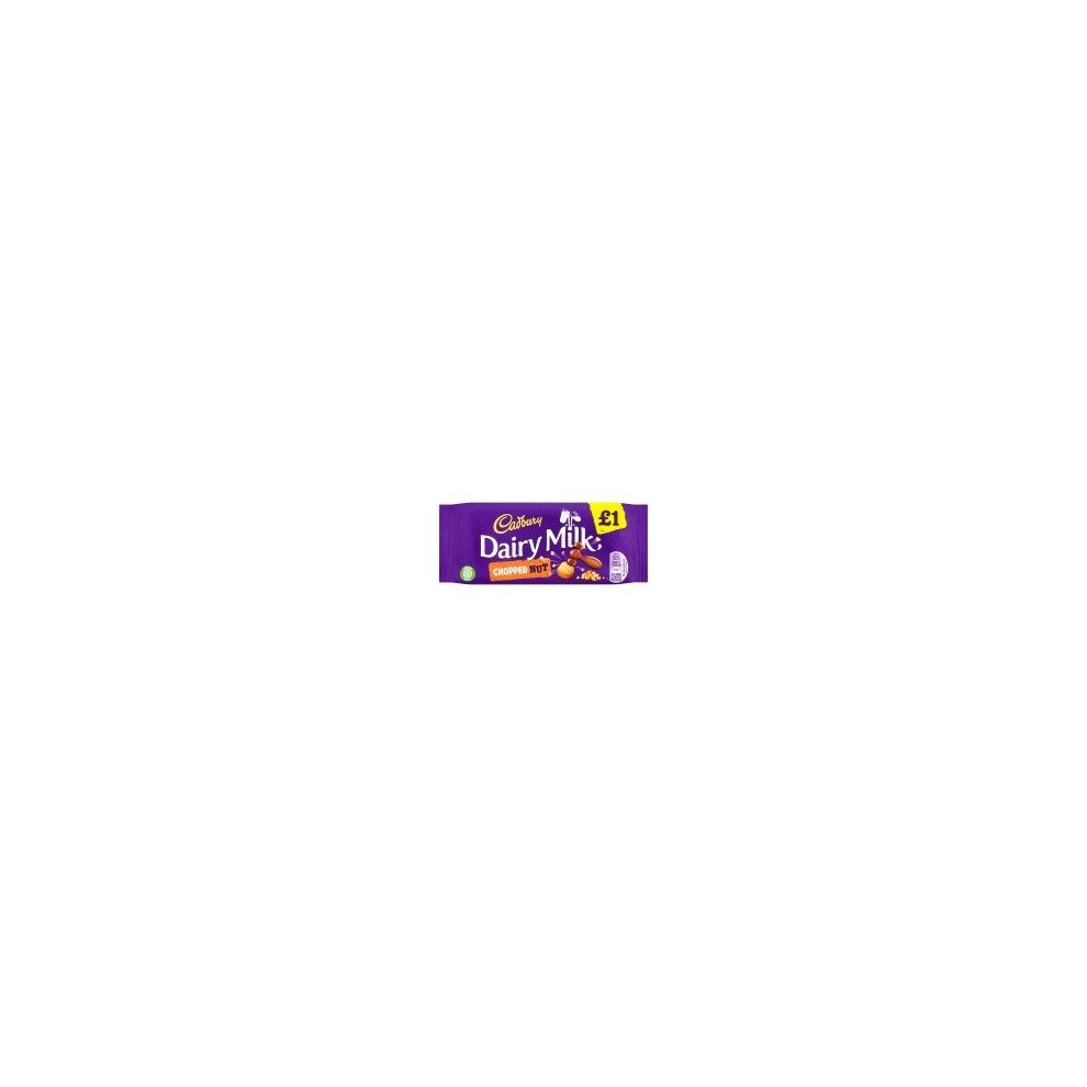Cadbury Dairy Milk Chopped Nut Chocolate Bar 95G (22 X 95G)