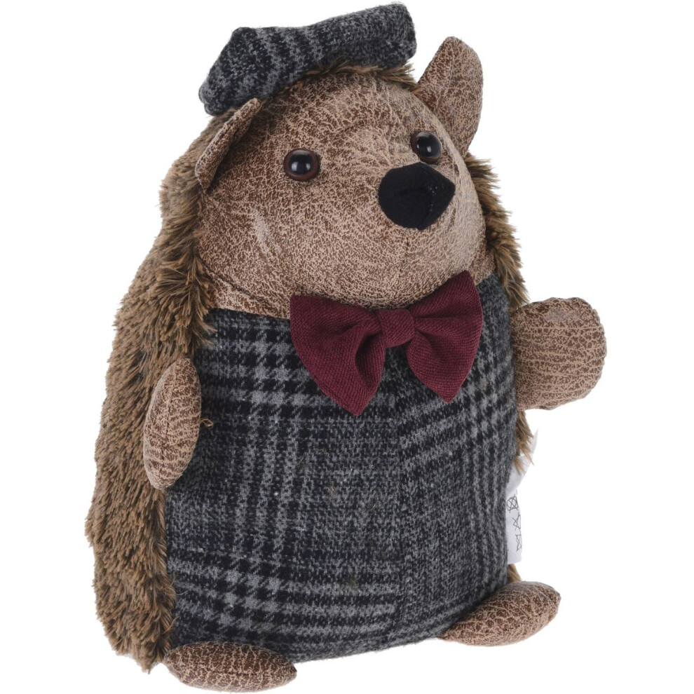 Carousel Chunky Fabric Hedgehog Animal Doorstop ~ Novelty Decorative Door Stop Brown