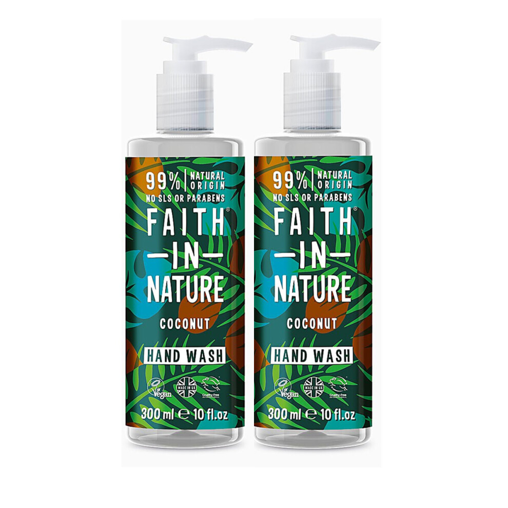 (Twin Pack) Natural Coconut & Vitamin E Hand Wash, Nourishing Vegan & Cruelty Free, 400ml Trio