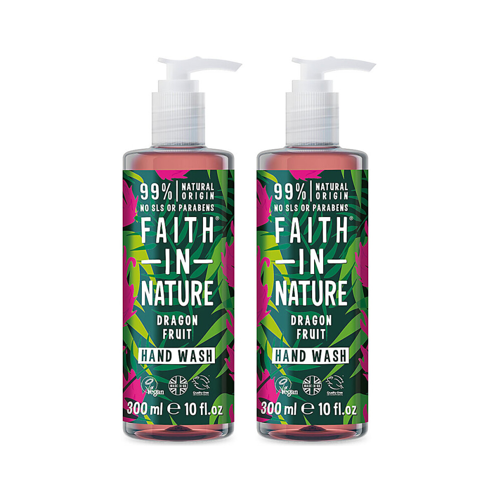 (Twin Pack) Natural Dragonfruit Hand Wash, Enriched with Vitamins, Minerals and Antioxidants, Nourishing Vegan & Cruelty Free, 400ml Trio