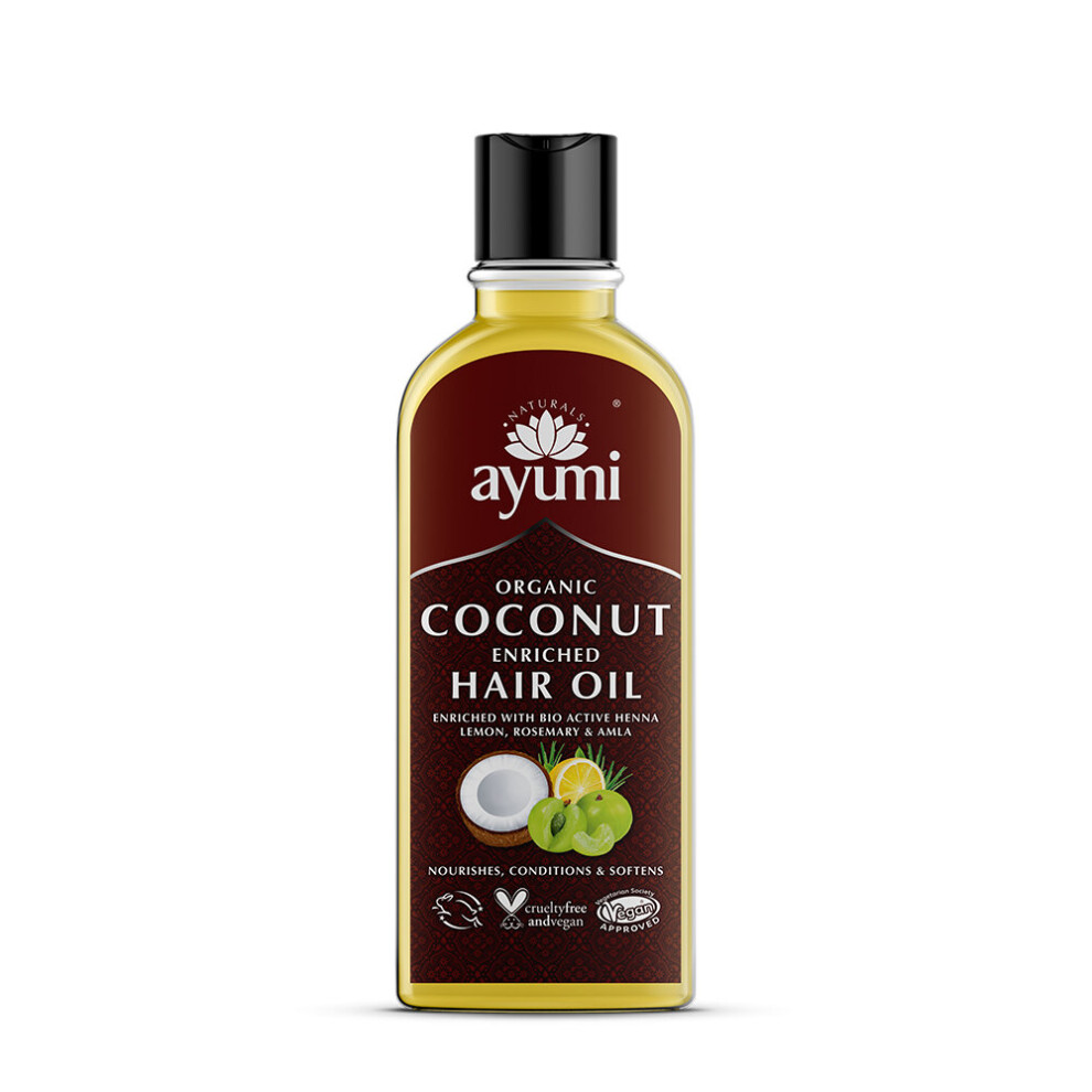 Ayumi Organic Coconut Enriched Hair Oil, Nourishes, Conditions & Softens 1 x 150ml