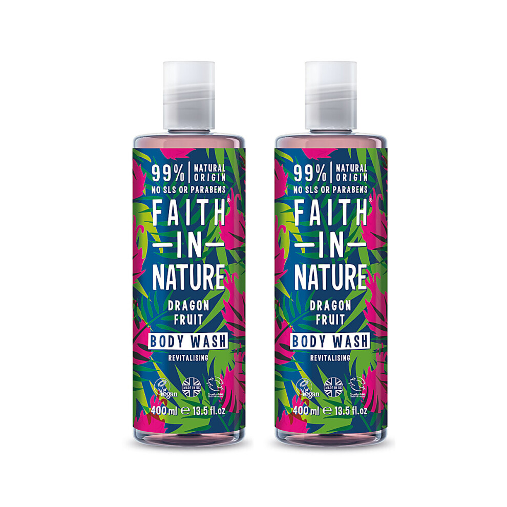 (Twin Pack) Faith In Nature Dragon Fruit Revitalising Body Wash 400ml Trio