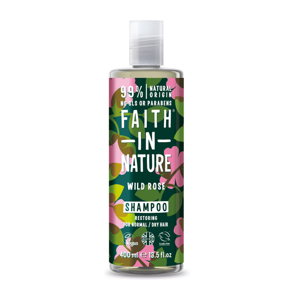Faith In Nature Wild Rose Restoring Shampoo For Normal and Dry Hair 400ml-image-OPC-P6DFDF6-NEW