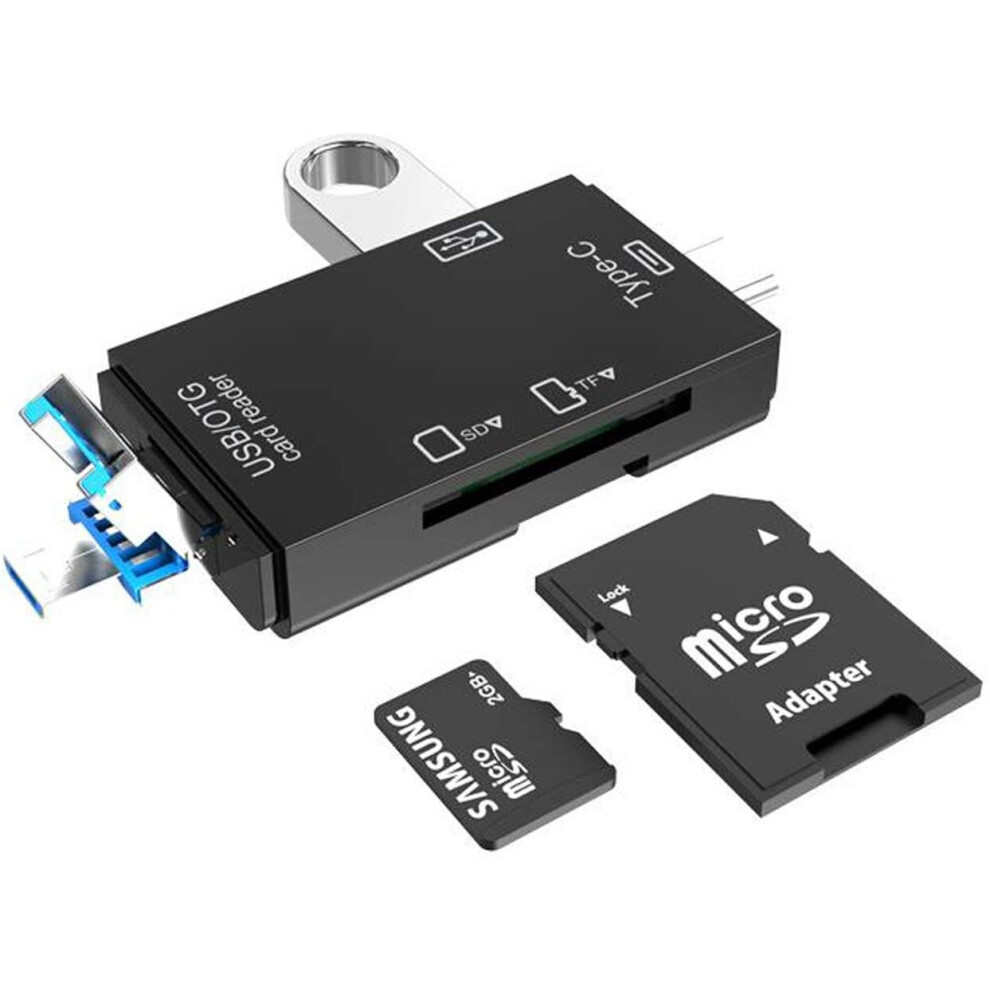 SD Card Reader,USB Type C Micro USB SD Card Reader USB 2.0 Adapter Memory Card Reader for MMC, SDXC,SDHC,SD,RS-MMC, Micro SD, Micro SDXC,Micro SDHC Ca
