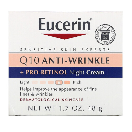 Eucerin Eucerin, Πρόσωπο, Q10 Αναζωογονώντας, Νύχτα Κρέμα, Ανόθετο Αroma, 1.7 fl oz (48 g) 1