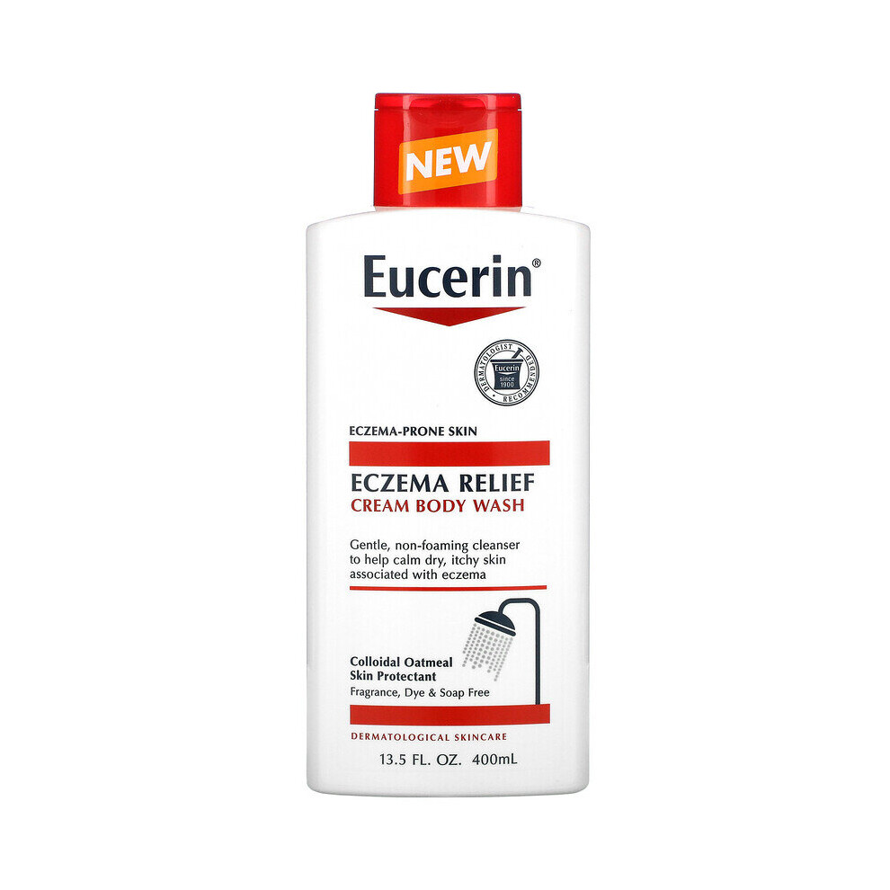 Eucerin, Eczema Relief, Cream Body Wash, 13.5 fl oz (400 ml)-image-OPC-P6DH85H-NEW