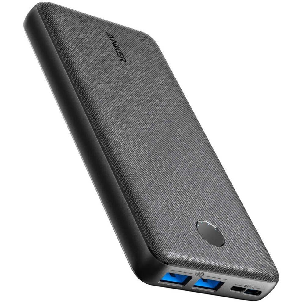 Anker Power Bank, PowerCore Essential 20000 Portable Charger with PowerIQ Technology and USB-C (Input Only), High-Capacity External Battery Compatible