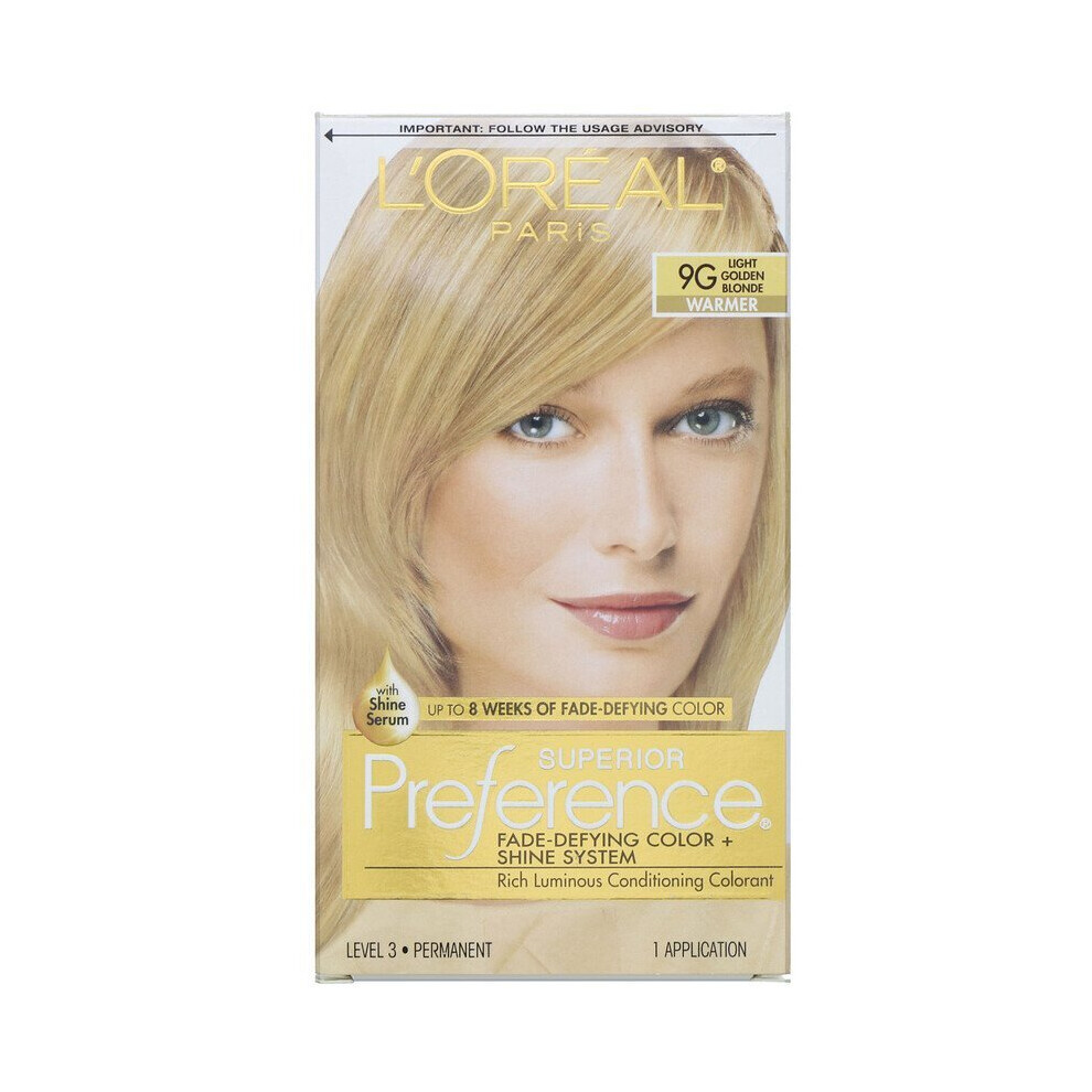 L'Oreal, Superior Preference,  Warmer, Light Golden Blonde 9G