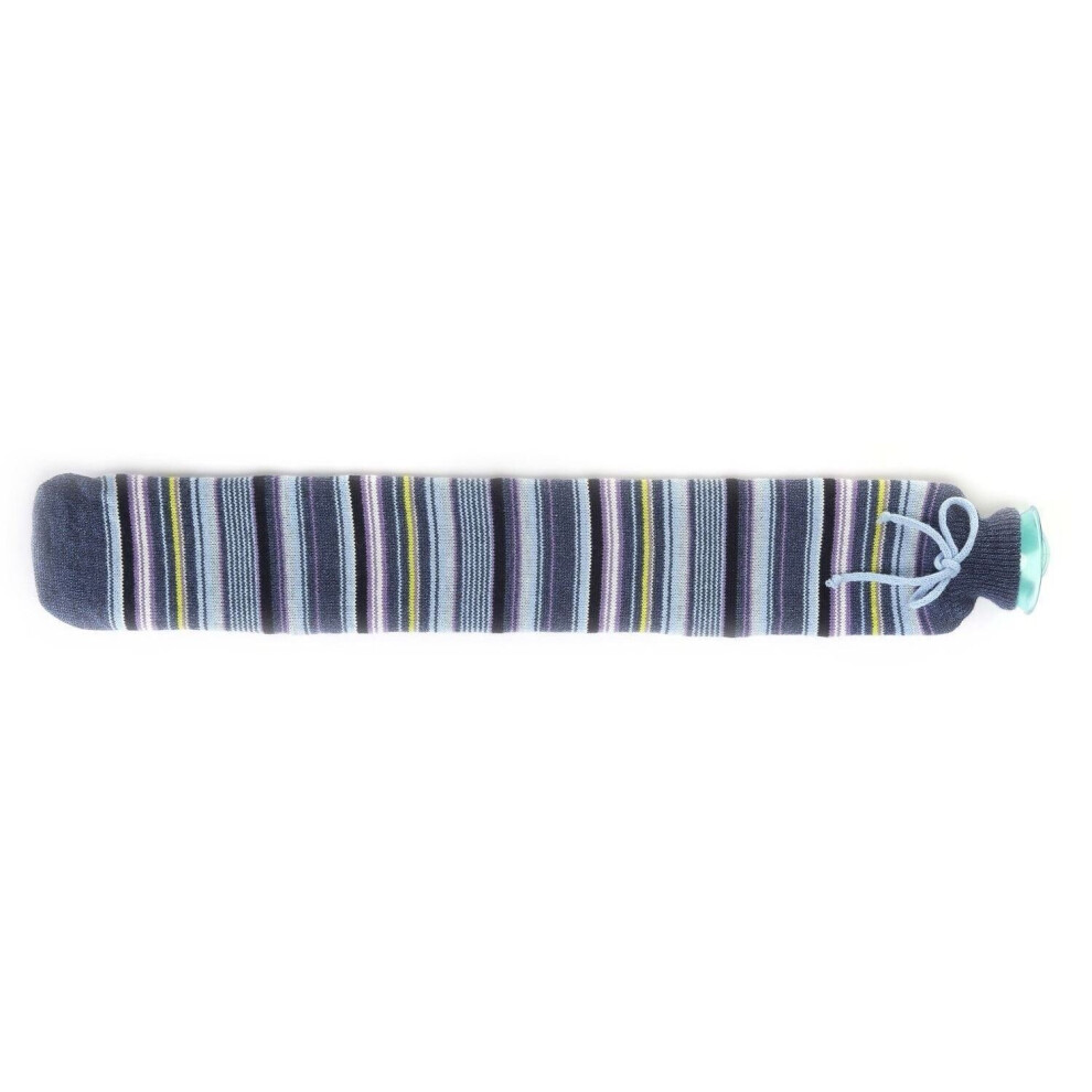 Intelex Extra Long Purple Stripes Knitted Hot Water Bottle 2L