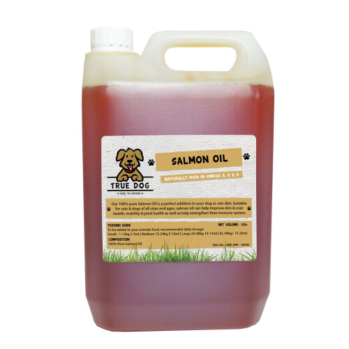 True Dog 100 Pure Salmon Oil 5ltr Salmon Oil for Dogs 5000ml Omega