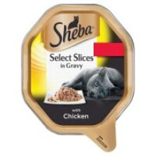 SHEBA Select Slices Cat Tray Chicken in Gravy 85g (22 x 85g)