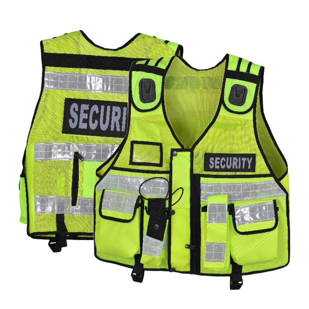 Vis Tactical Vest Security High Visibility Vest Hi-Viz Yellow