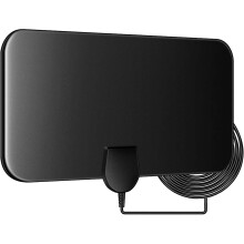 Indoor TV Aerial, 50 Miles Digital HDTV Antenna Freeview 4K 1080P HD FM VHF UHF Window Aerial for Local Channels Support ALL Television-13ft Coax Cabl