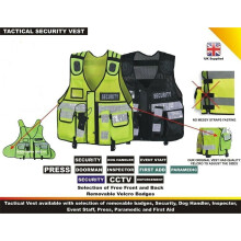 (Black, Security ) Hi Viz Tactical Security jacket Vest