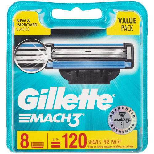 Gillette Gillette MACH3 Razor Blades - 8 Pack of Refills