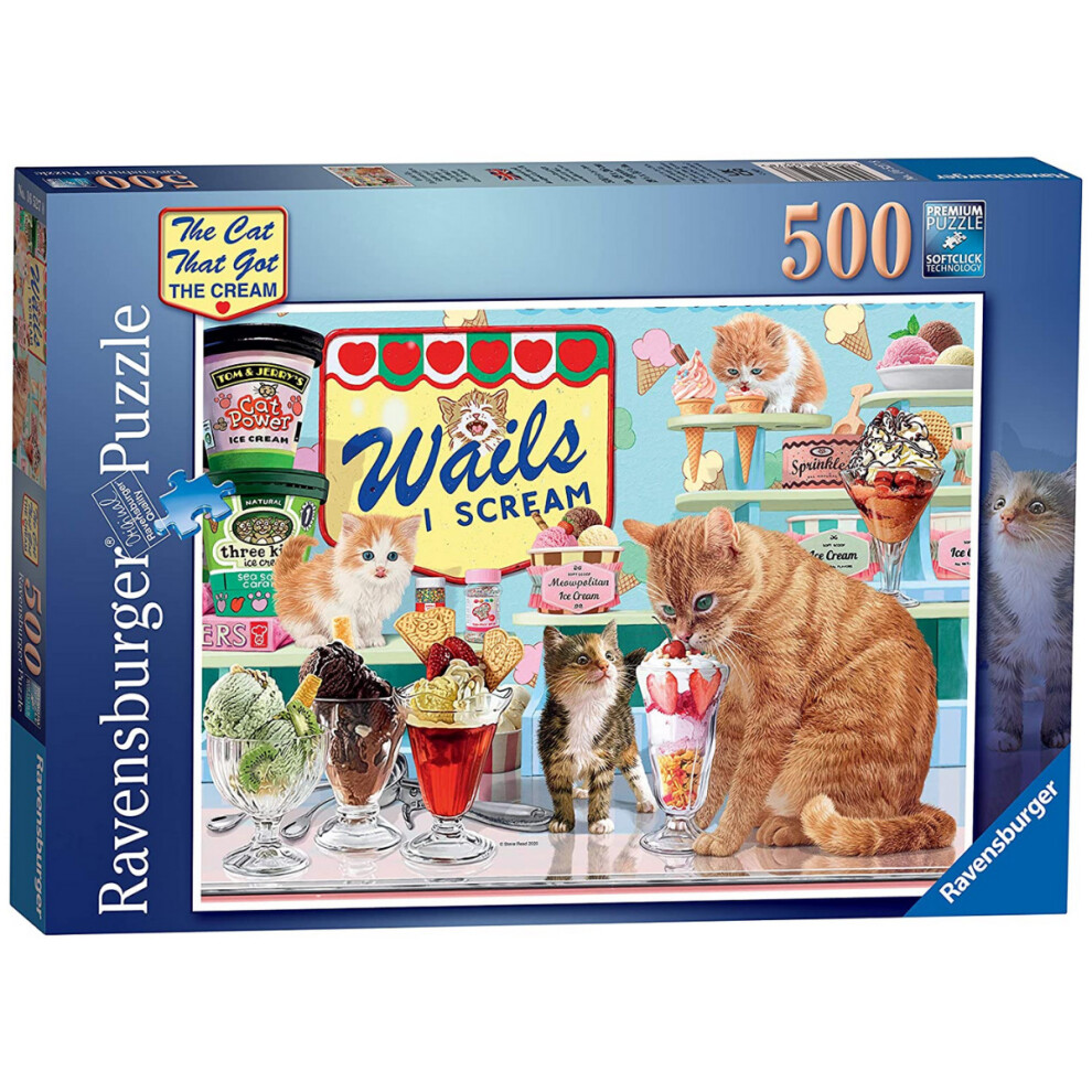 Ravensburger The Cat That Got The Cream Jigsaw Puzzle (500 Pieces)