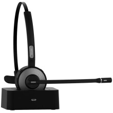 YAMAY Bluetooth Headset,Wireless Bluetooth Headphones,PC Headset with Microphone,Noise Cancelling Handsfree Calling headphone Charging Dock Stand for