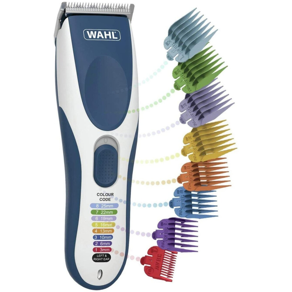 Wahl Hair Clippers for Men, Colour Pro Cordless Head Shaver Men's Hair Clippers with Colour Coded Clipper Guides