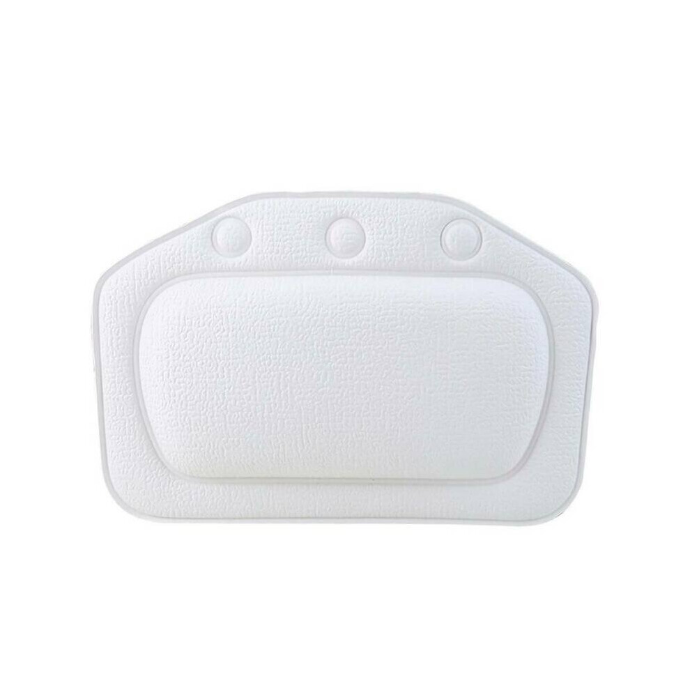 (White) Luxury Bath Spa Pillow Cushion Spongy Relaxing Bathtub Cushion Suction Cups New White