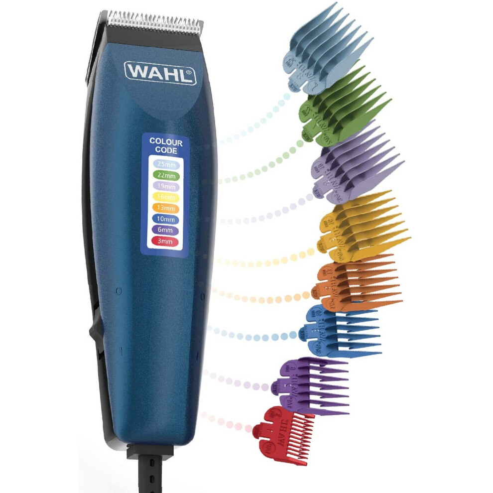 Wahl Hair Clippers For Men, Colour Pro Corded Head Shaver Men's Hair Clippers With Colour Coded Clipper Guides, Corded