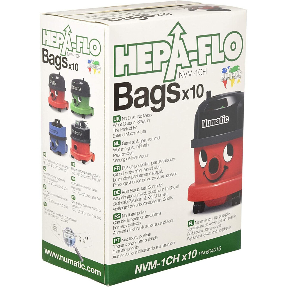 Numatic NVM-1CH Replacement Vacuum Bags | 10pc Henry & Hetty Vacuum Bags