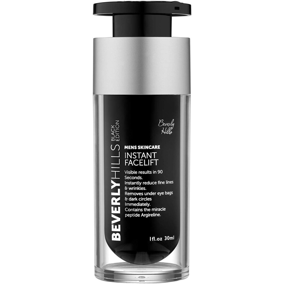 Beverly Hills Mens Instant Facelift and Eye Tuck Serum for Dark Circles and Puffy Eyes