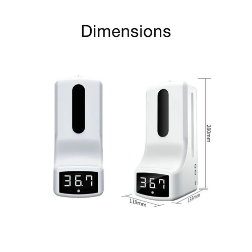 K9 Contactless Infrared Thermometer with Automatic Sanitiser Dispenser 1