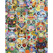 Day of The Dead (Sugar Skulls) Jigsaw Puzzle 1000 Piece - 30"""" x 24"""" Puzzle for Adults with Large & Randomly Shaped Pieces - A VCC Original Puzz