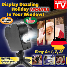 Christmas Light Santa Window Projector Movies Halloween Lamps Display