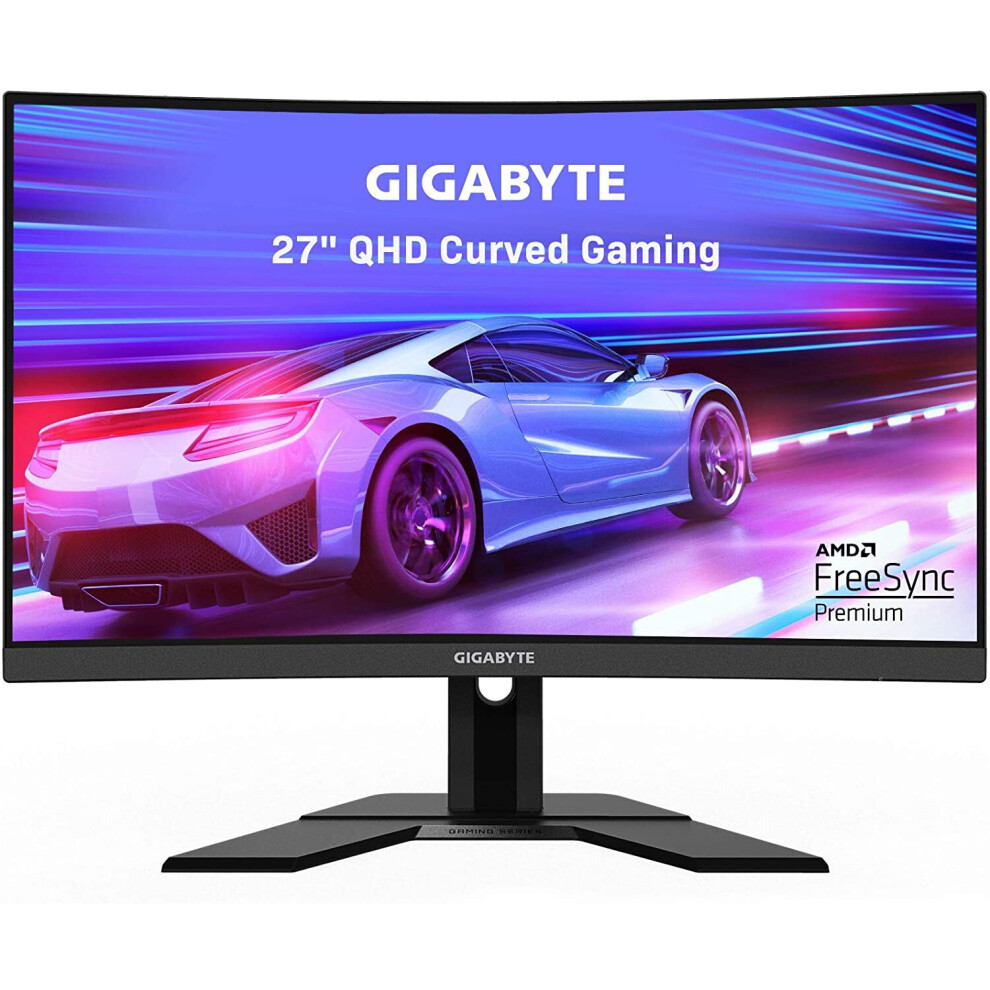 GIGABYTE G27QC 27" 165Hz 1440P Curved Gaming Monitor, 2560 x 1440 VA 1500R Display, 1ms (MPRT) Response Time, 92% DCI-P3, HDR Ready, FreeSync ..