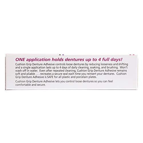 Adesivo per dentiere termoplastico Cushion Grip, 1 oz - Rimedia dentiere allentate e scomode 1