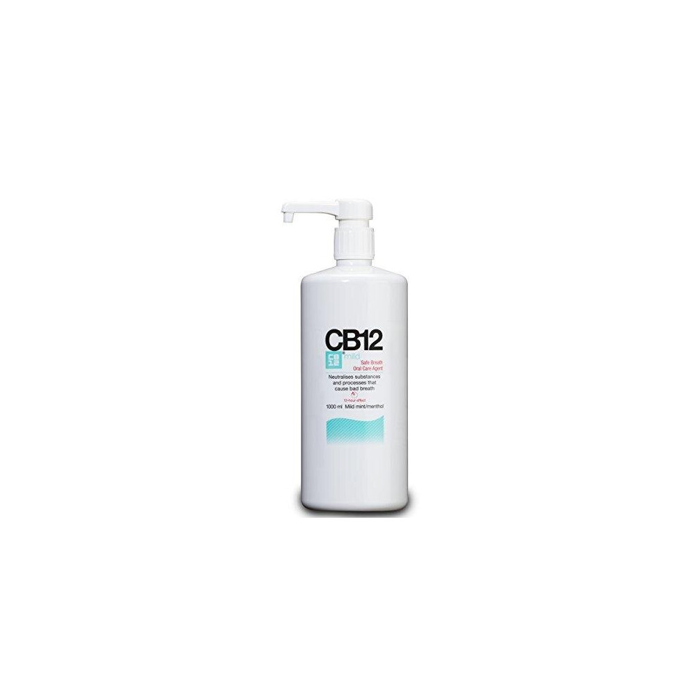 CB12 Mild Mint Menthol Mouthwash, 1000 ml