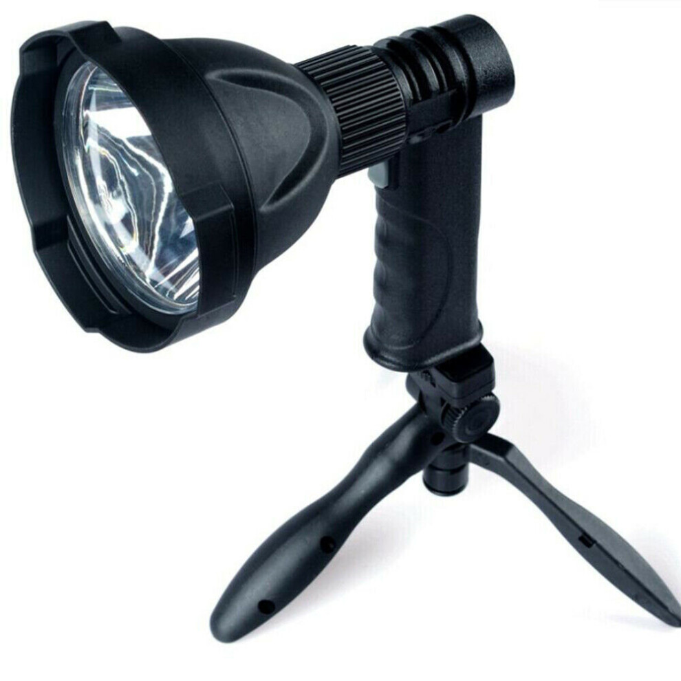 USB Rechargeable Handheld Spotlight for Camping & Hunting, 2000 Lumen XML-L2 LED, 10W, 4000mAh, 6-10h, 3 Modes, Folding Bracket, Power Bank