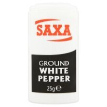 Saxa Ground White Pepper 25g (12 x 25g)