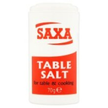 Saxa Table Salt 70g - Pure, Everyday Seasoning to Unlock Flavour | Product Code 5.01999E+12