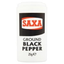Saxa Ground Black Pepper 25g (12 x 25g)